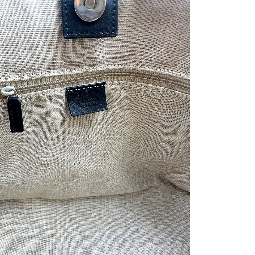 Shopper Gucci Microguccissima nera