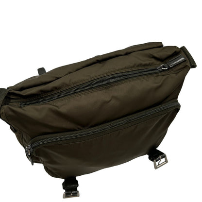 Cartella Prada nylon verde