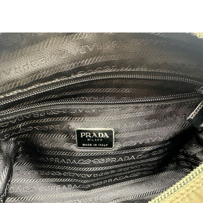 Cartella Prada nylon verde