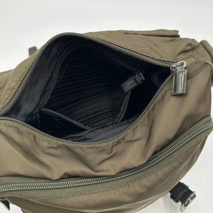 Cartella Prada nylon verde