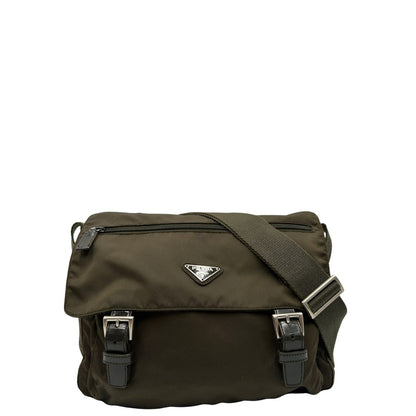 Cartella Prada nylon verde