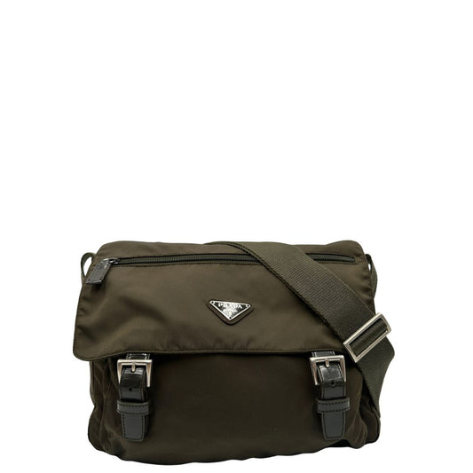 Cartella Prada nylon verde