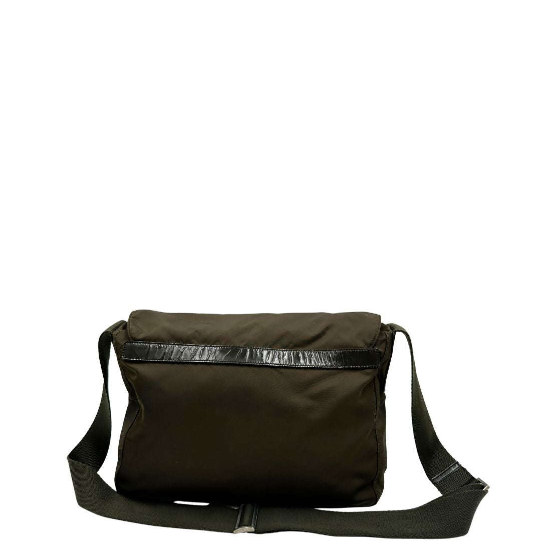 Cartella Prada nylon verde