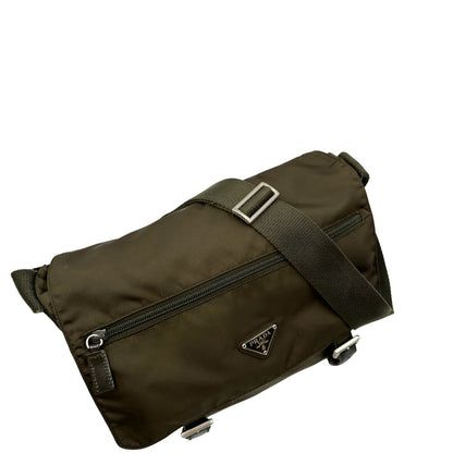 Cartella Prada nylon verde