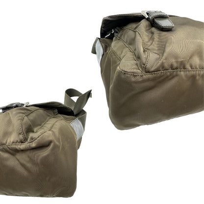 Cartella Prada nylon verde