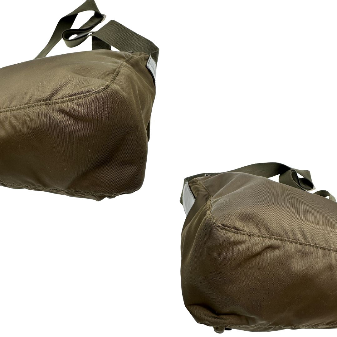 Cartella Prada nylon verde