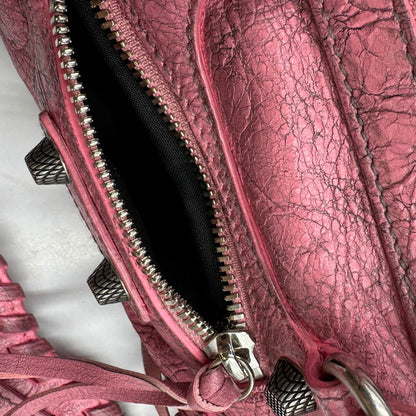 Borsa Balenciaga in pelle Arena rosa con hardware argentato, di lusso, originale, ottime condizioni, usata