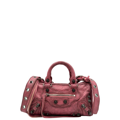front Borsa Balenciaga in pelle Arena rosa con hardware argentato, di lusso, originale, ottime condizioni, usata 