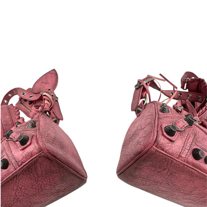 angoli Borsa Balenciaga in pelle Arena rosa con hardware argentato, di lusso, originale, ottime condizioni, usata 