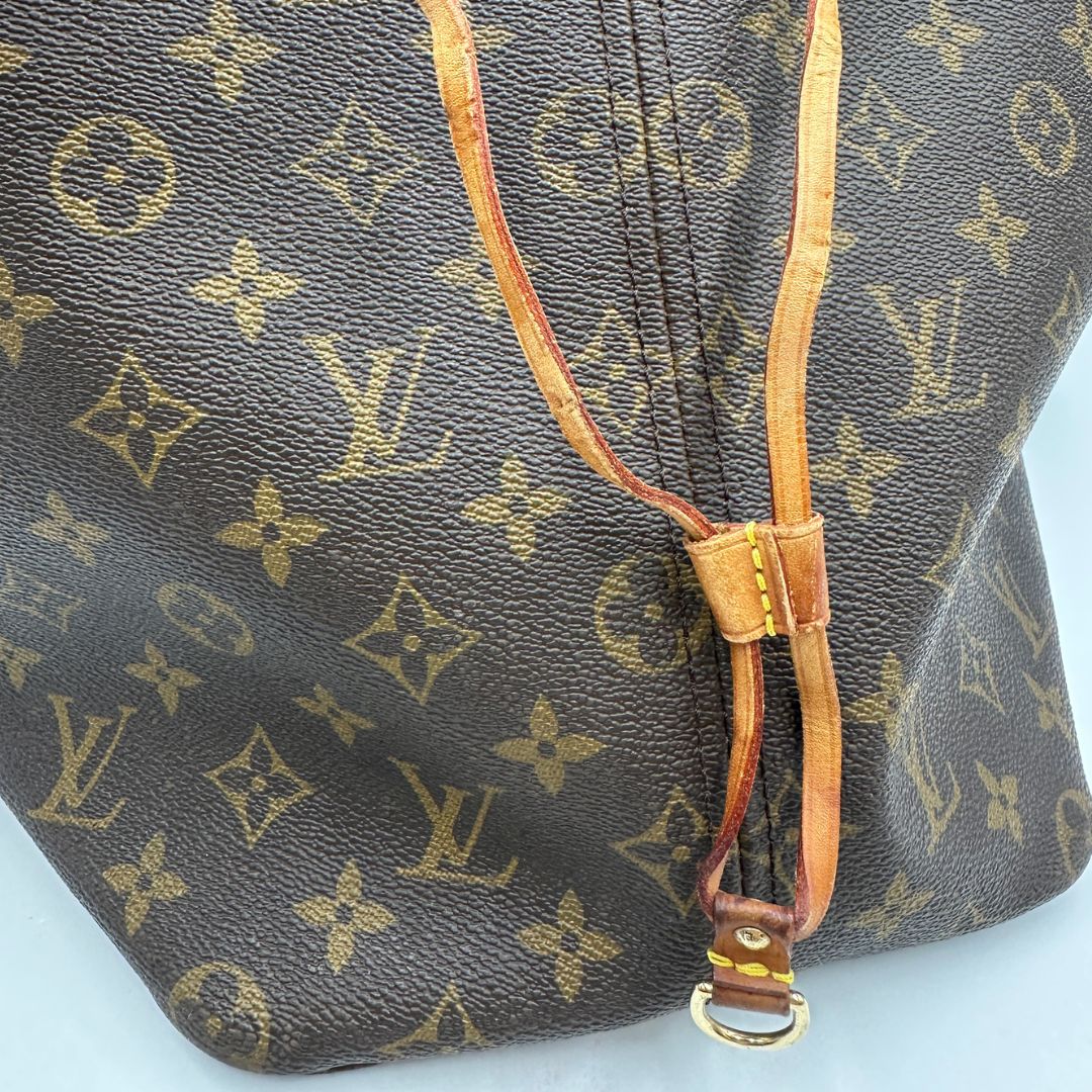interno Louis Vuitton Neverfull nella versione GM in canvas monogram, di lusso, originale, ottime condizioni, usata 