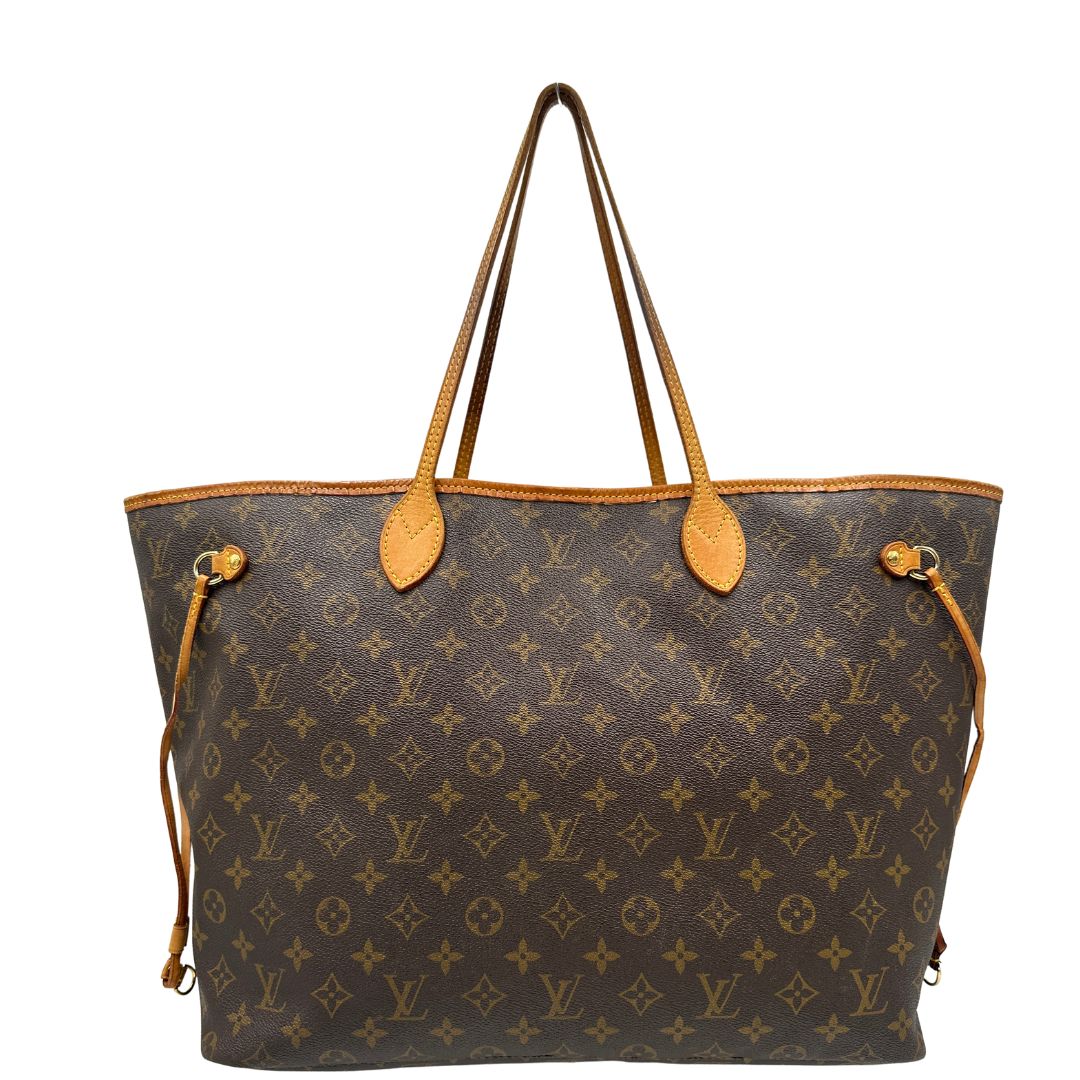 front Louis Vuitton Neverfull nella versione GM in canvas monogram, di lusso, originale, ottime condizioni, usata 