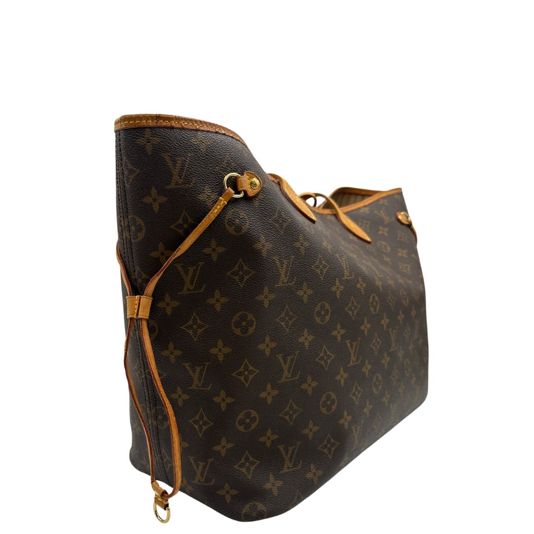 lato Louis Vuitton Neverfull nella versione GM in canvas monogram, di lusso, originale, ottime condizioni, usata