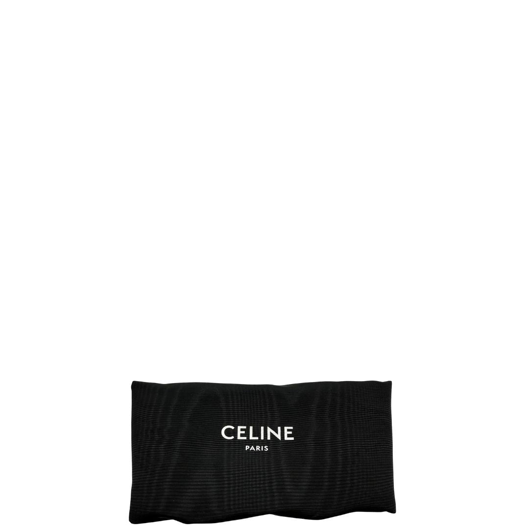 dustbag Borsa Celine Ava Triomphe nella misura media, dalla silhouette a mezza luna, caratterizzata da una firma Triomphe iconica espressione della renaissance Celine, di lusso, originale, eccellenti condizioni
