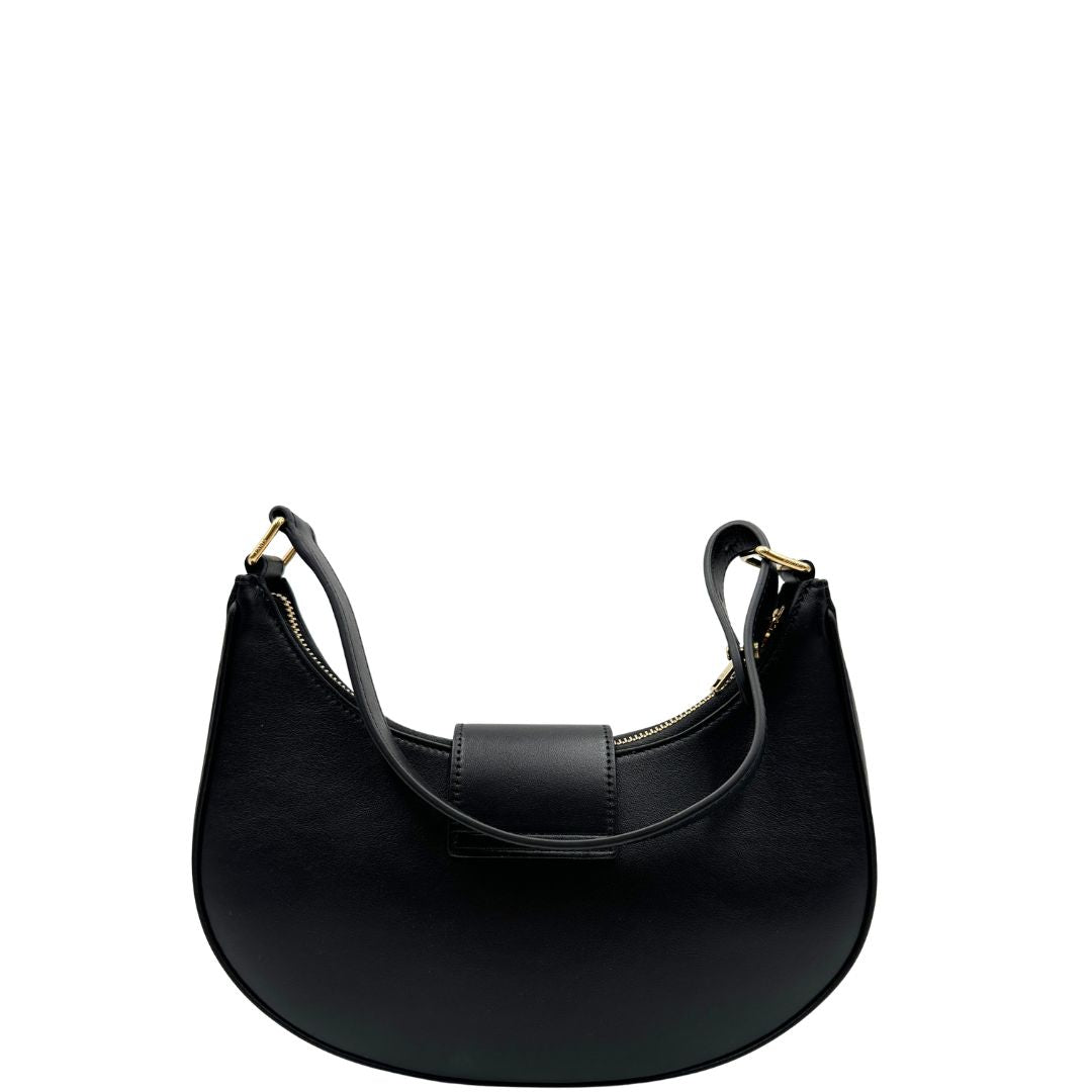 retro Borsa Celine Ava Triomphe nella misura media, dalla silhouette a mezza luna, caratterizzata da una firma Triomphe iconica espressione della renaissance Celine, di lusso, originale, eccellenti condizioni 