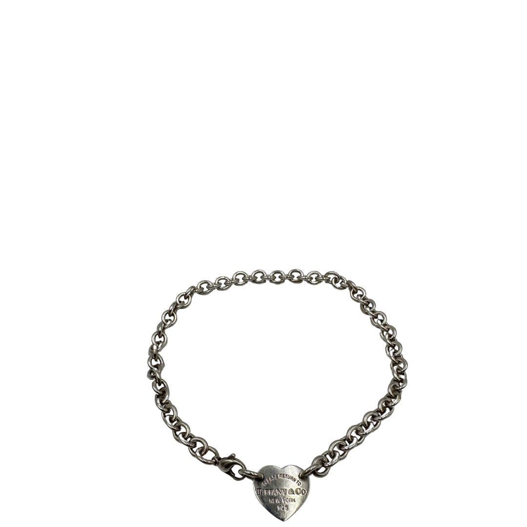 Collana girocollo Tiffany&Co. in argento 925 con ciondolo cuore.