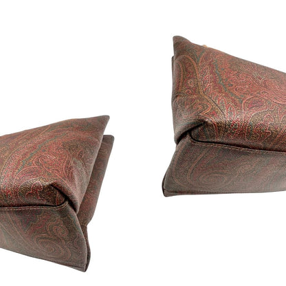 angoli Borsa Etro in canvas trama Paisley multicolore e finiture in pelle, di lusso, originale, ottime condizioni, usata 