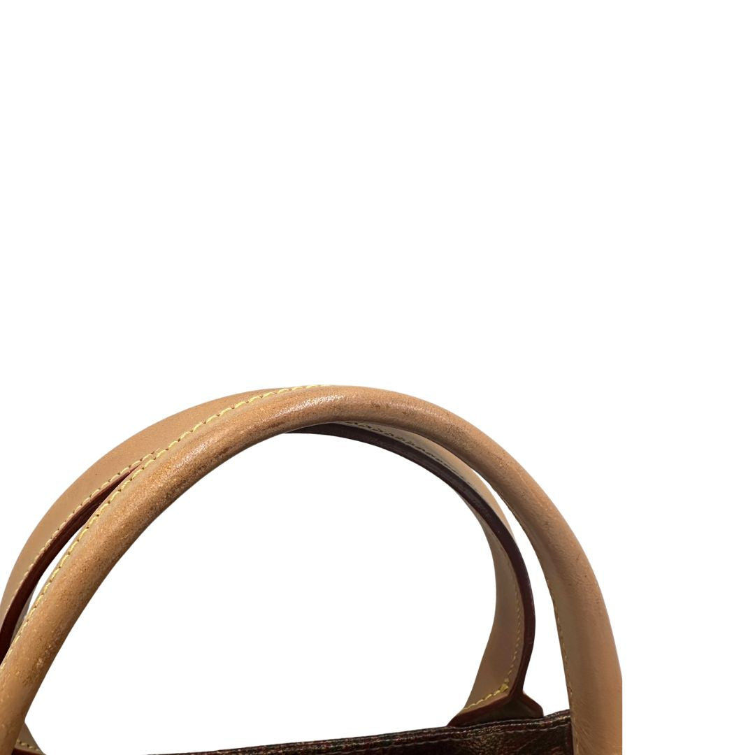 interno Borsa Etro in canvas trama Paisley multicolore e finiture in pelle, di lusso, originale, ottime condizioni, usata 