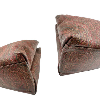 angoli Borsa Etro in canvas trama Paisley multicolore e finiture in pelle, di lusso, originale, ottime condizioni, usata 