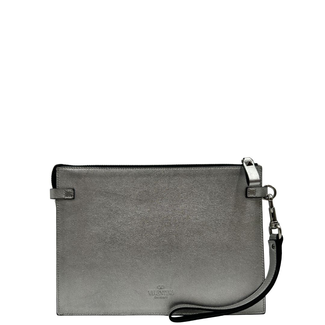 Pochette Valentino Garavani argentata