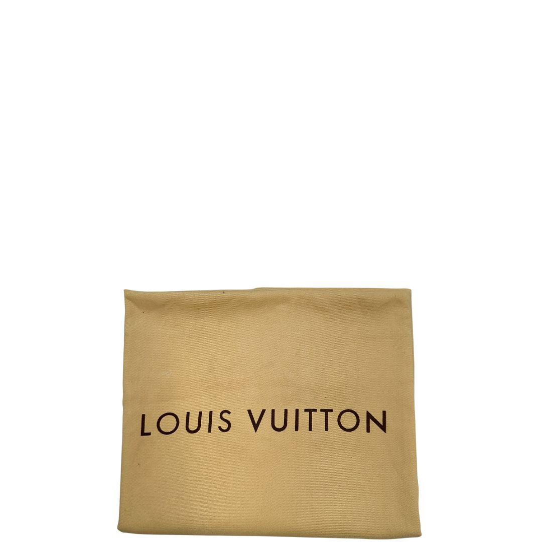 dustbag   Borsa LV in canvas Damier Ébène e hardware dorato, indossabile a spalla, di lusso, usata, originale