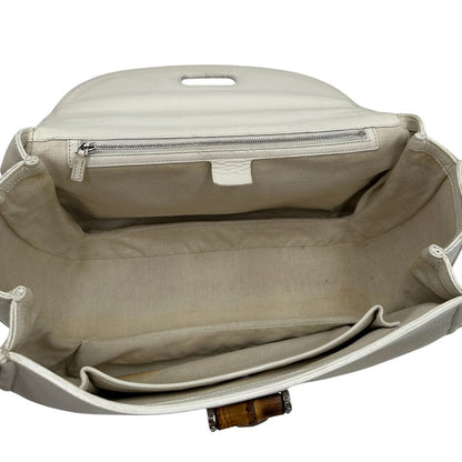 Borsa Gucci Bamboo bianca