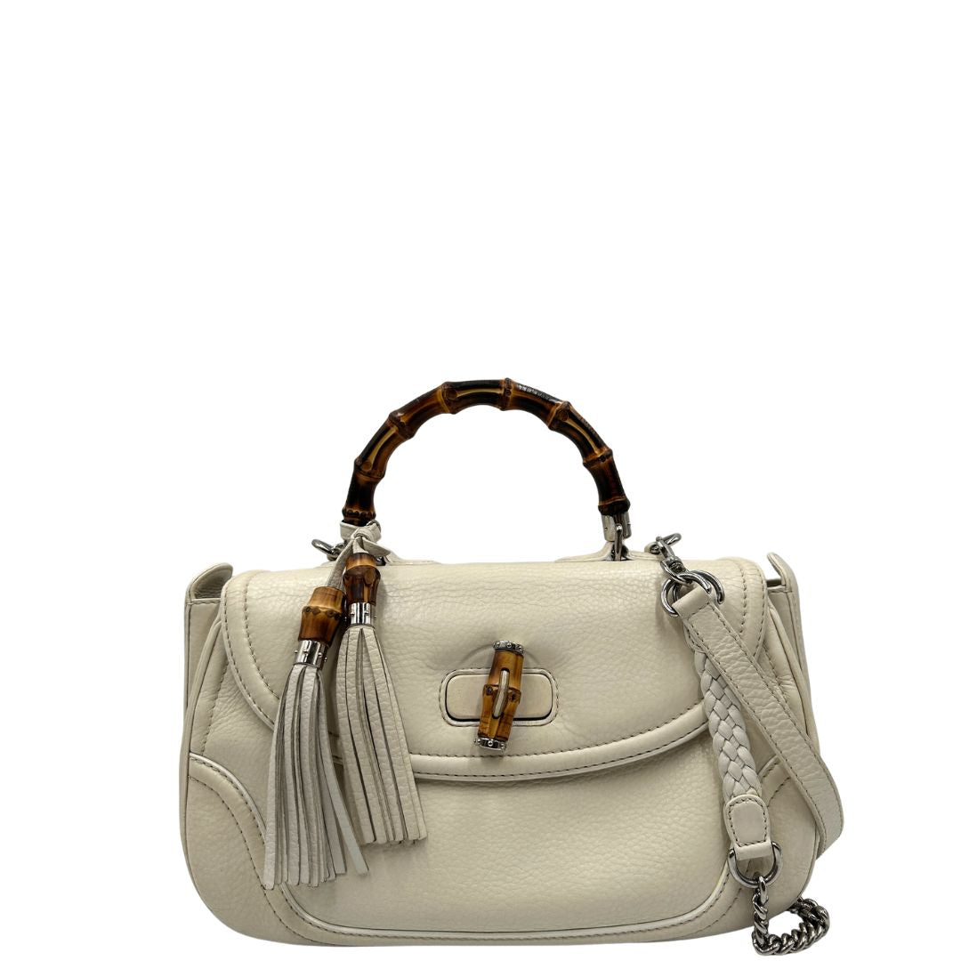 Borsa Gucci Bamboo bianca