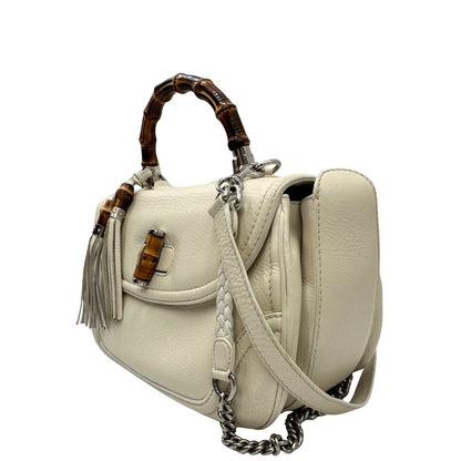 Borsa Gucci Bamboo bianca