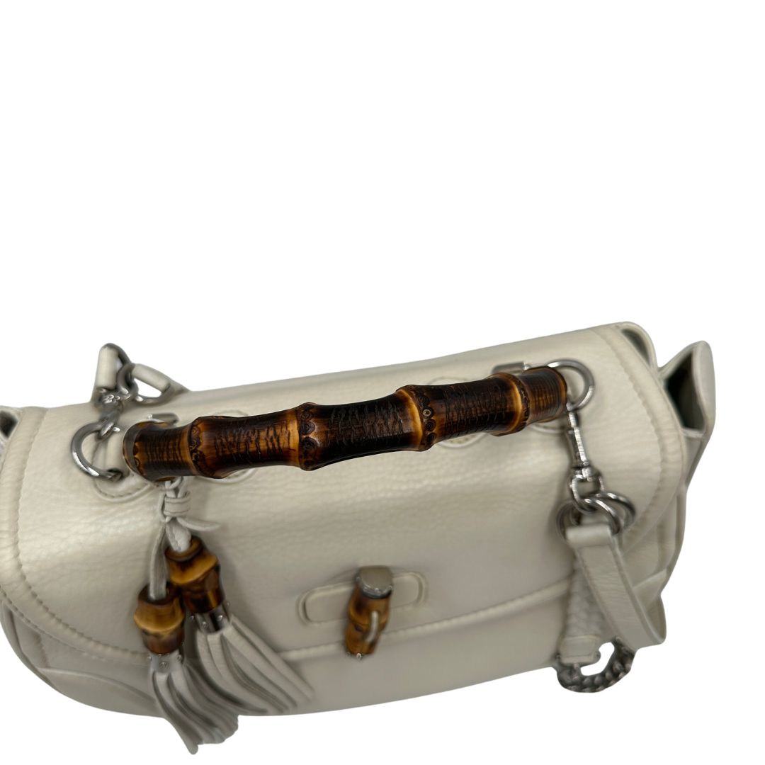 Borsa Gucci Bamboo bianca