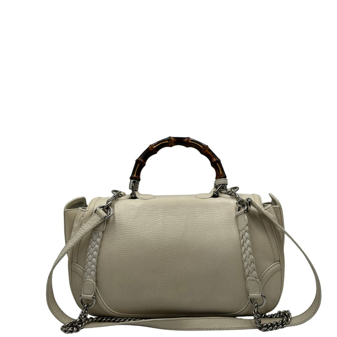 Borsa Gucci Bamboo bianca