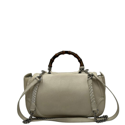 Borsa Gucci Bamboo bianca