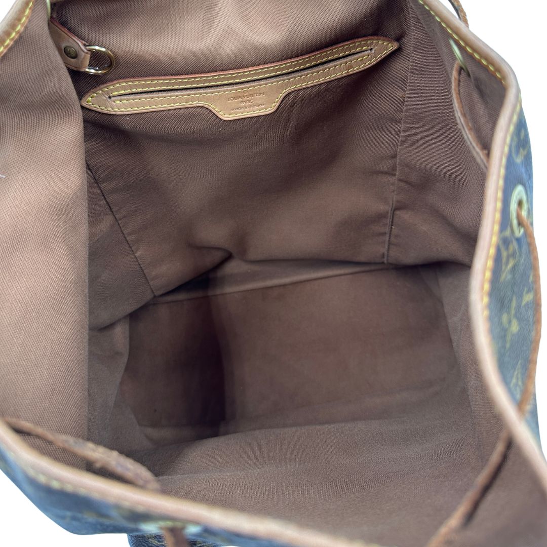 interno Zaino Montsouris GM in canvas marrone monogram  