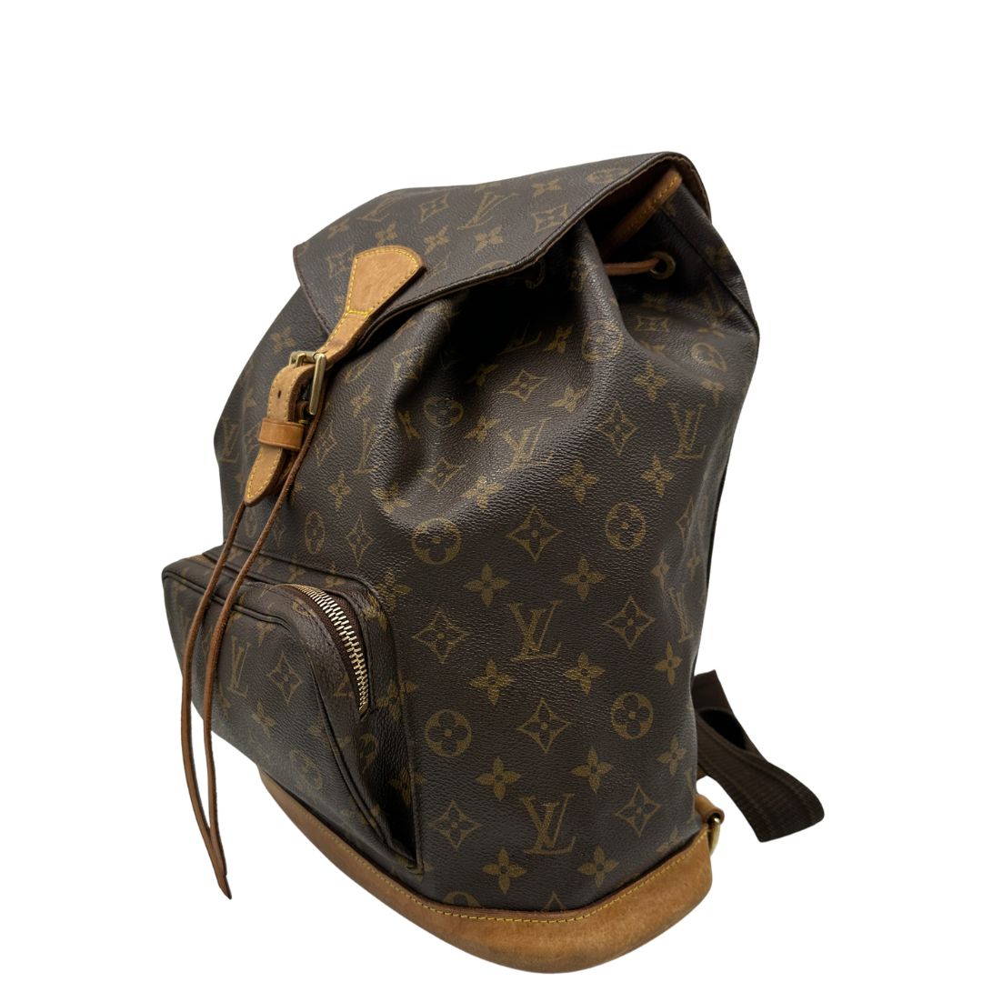 lato Zaino Montsouris GM in canvas marrone monogram 