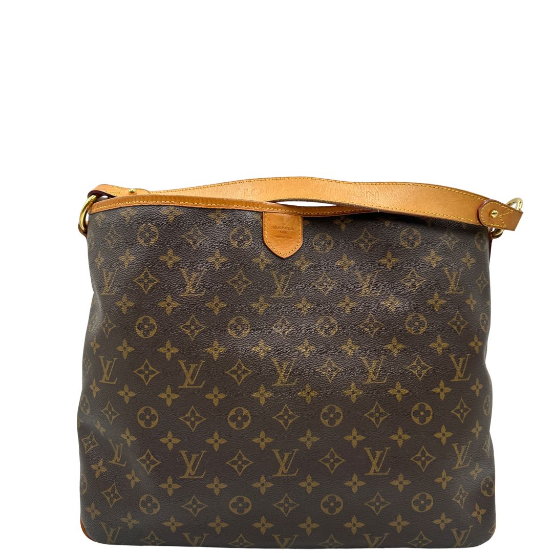 front  Borsa Louis Vuitton in canvas marrone monogram, munita di un manico singolo, di lusso, originale, ottime condizioni, usata 