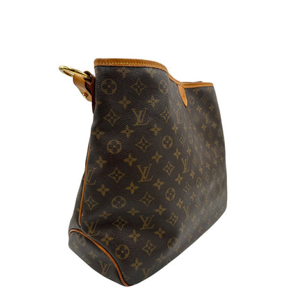 lato  Borsa Louis Vuitton in canvas marrone monogram, munita di un manico singolo, di lusso, originale, ottime condizioni, usata 