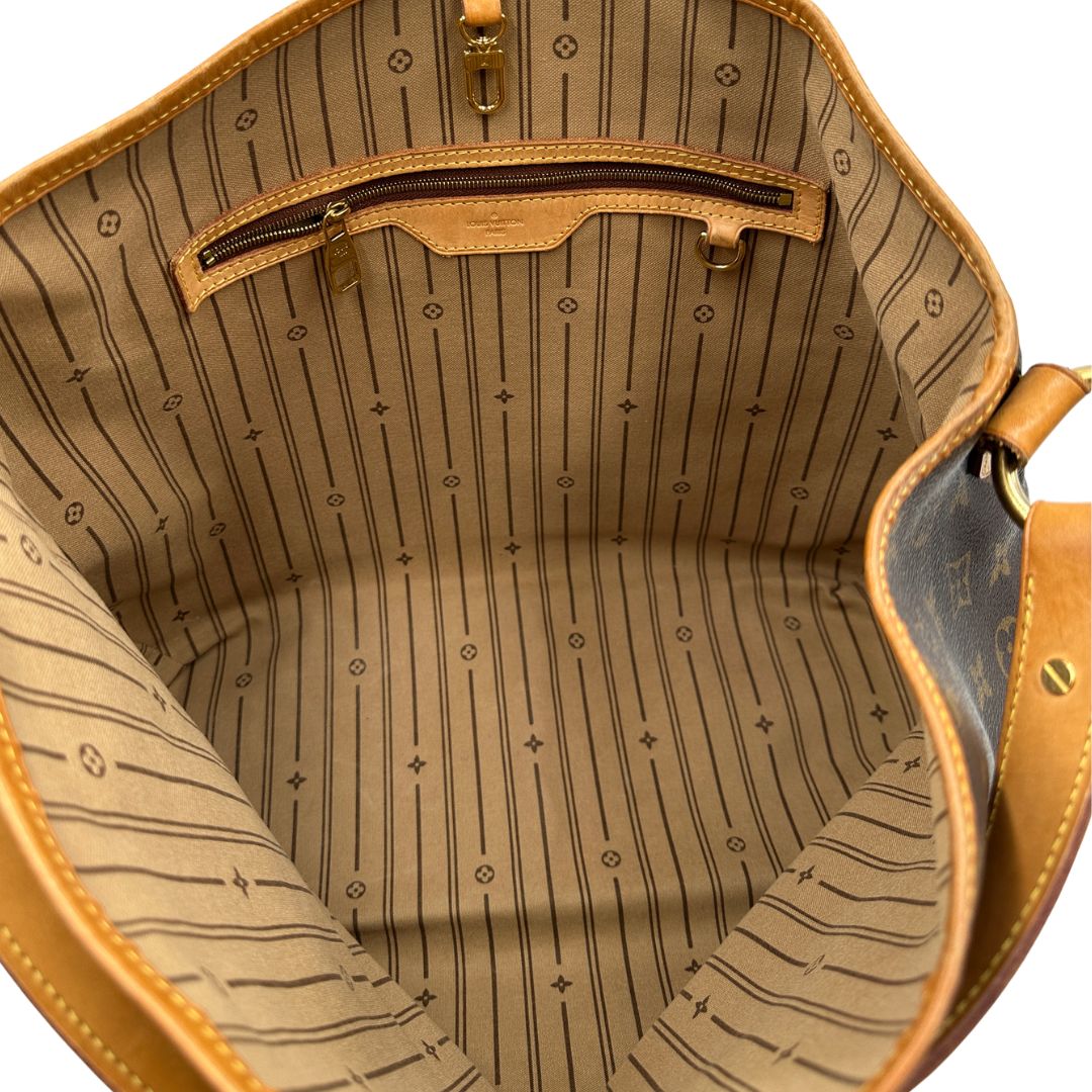  interno Borsa Louis Vuitton in canvas marrone monogram, munita di un manico singolo, di lusso, originale, ottime condizioni, usata