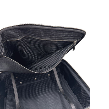 Trolley Prada realizzato nel caratteristico nylon nero , di lusso, originale, eccellenti condizioni, usato