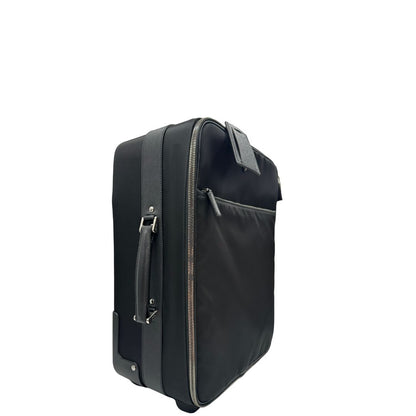 Trolley Prada realizzato nel caratteristico nylon nero , di lusso, originale, eccellenti condizioni, usato
