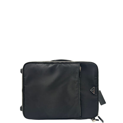 Trolley Prada realizzato nel caratteristico nylon nero , di lusso, originale, eccellenti condizioni, usato