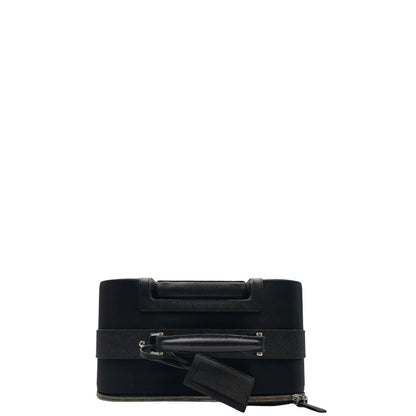 manico Trolley Prada realizzato nel caratteristico nylon nero , di lusso, originale, eccellenti condizioni, usato 