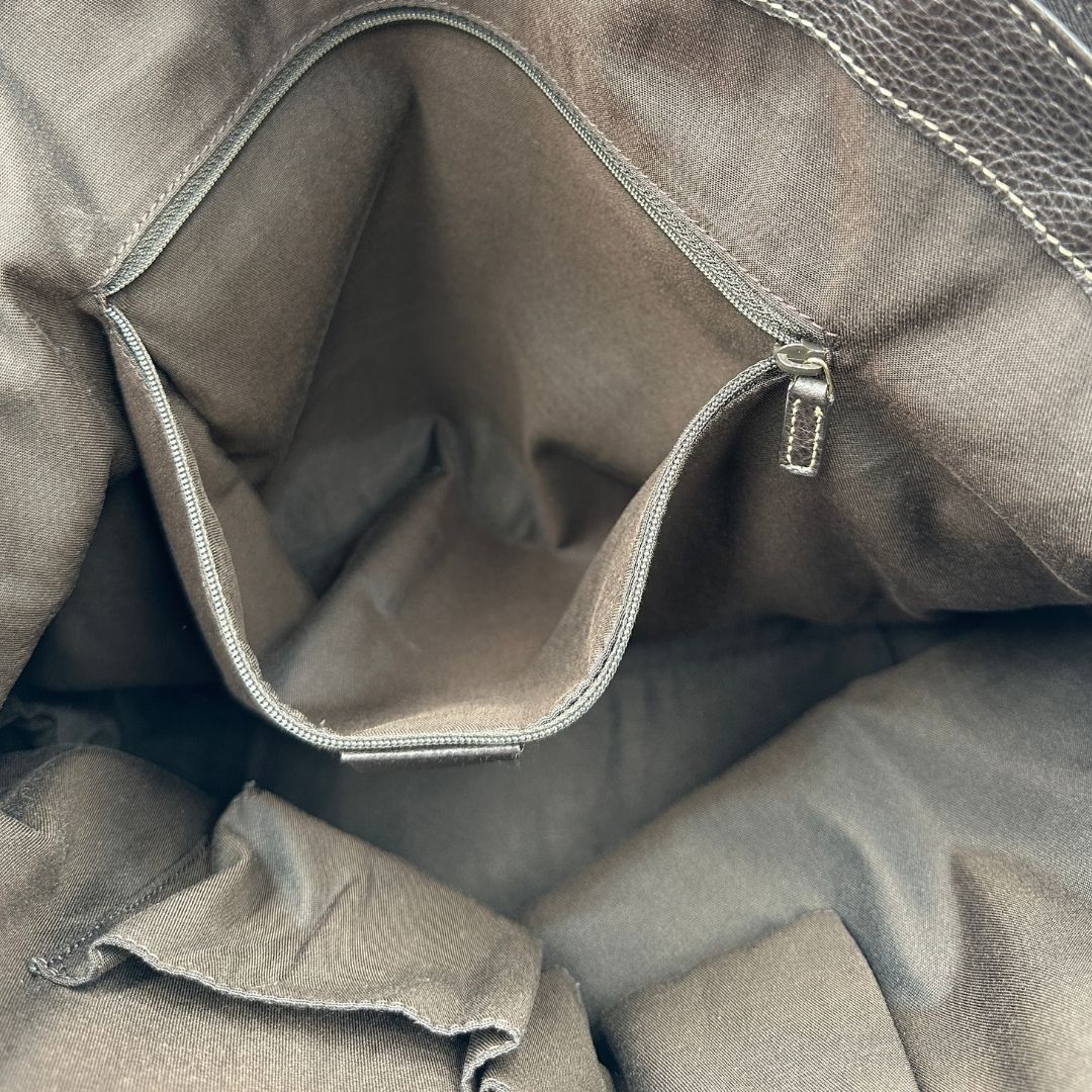 interno Borsa Gucci Tote Crystal in tela cerata lucida GG