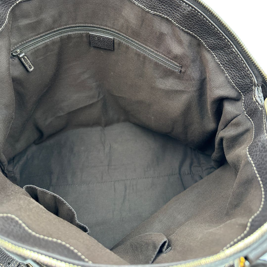interno Borsa Gucci Tote Crystal in tela cerata lucida GG