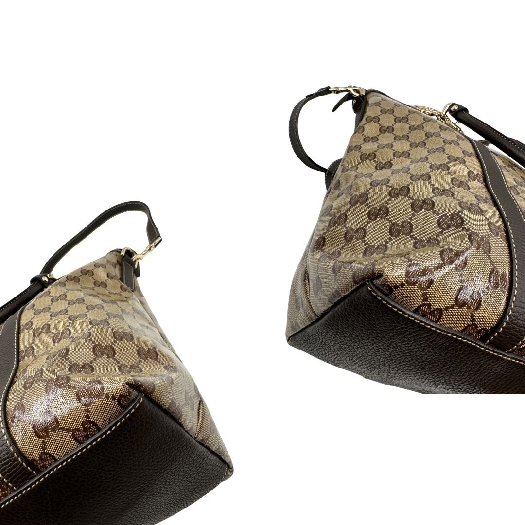 angoliBorsa Gucci Tote Crystal in tela cerata lucida GG  