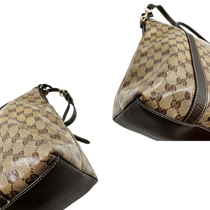 angoli  Borsa Gucci Tote Crystal in tela cerata lucida GG 