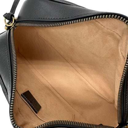 interno Borsa Gucci Camera Bag Marmont misura piccola in pelle nera, di lusso, originale, eccellenti condizioni, usata 