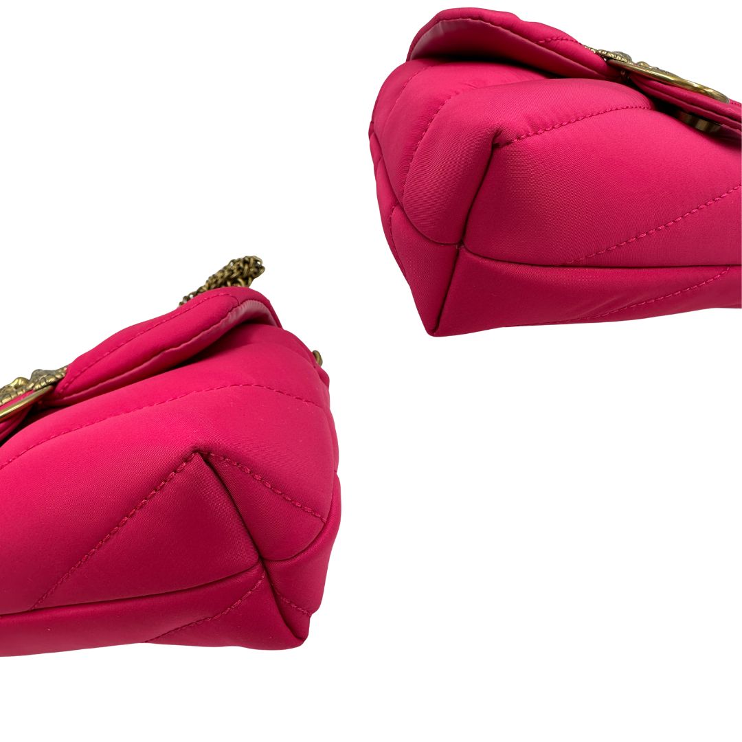 angoli Borsa Pinko in tessuto riciclato fucsia con hardware dorato, di lusso, originale, eccellenti condizioni, usata 