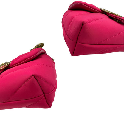 angoli Borsa Pinko in tessuto riciclato fucsia con hardware dorato, di lusso, originale, eccellenti condizioni, usata 