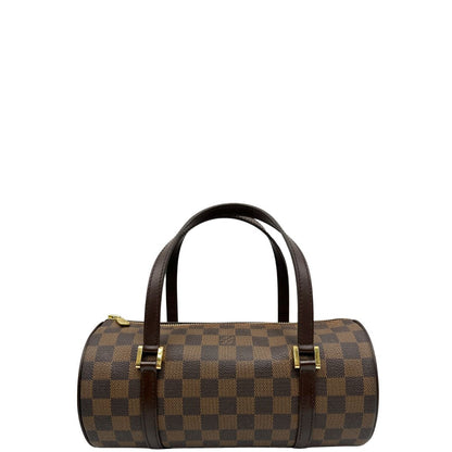 front ìBorsa LV Papillon in canvas Damier Ébène 