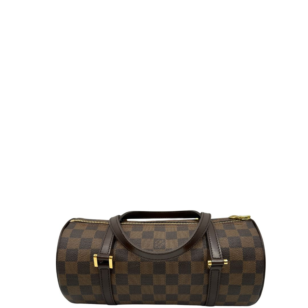 lato Borsa LV Papillon in canvas Damier Ébène