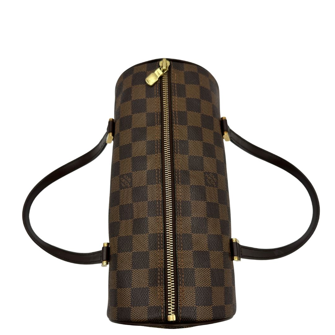lato lato Borsa LV Papillon in canvas Damier Ébène
