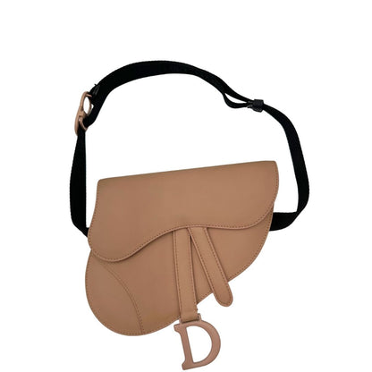 front Marsupio Saddle Dior in pelle di vitello color cipria, di lusso, originale, ottime condizioni, usato 